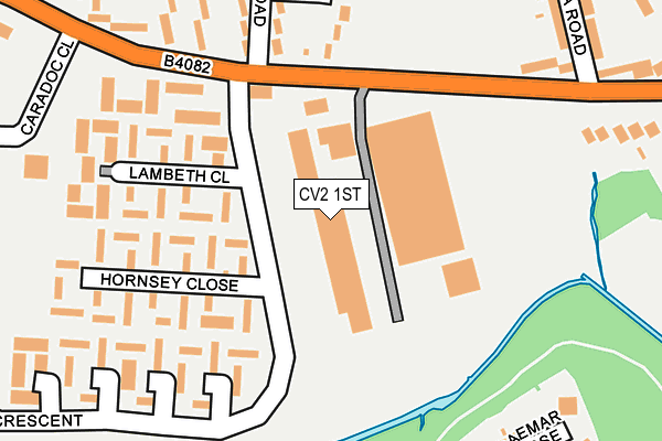 CV2 1ST map - OS OpenMap – Local (Ordnance Survey)