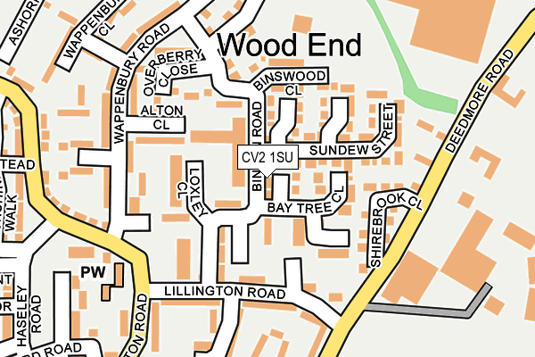 CV2 1SU map - OS OpenMap – Local (Ordnance Survey)