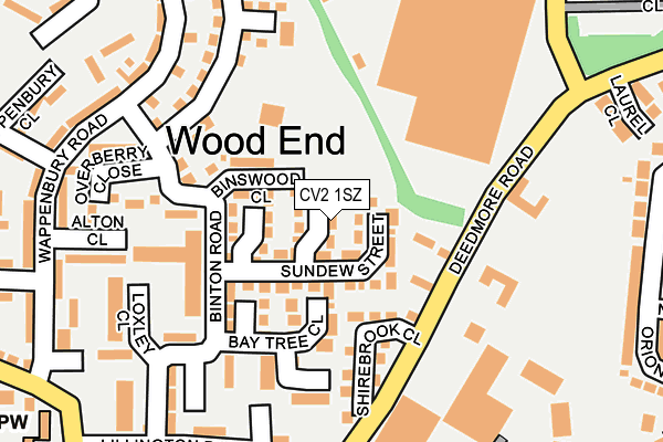 CV2 1SZ map - OS OpenMap – Local (Ordnance Survey)