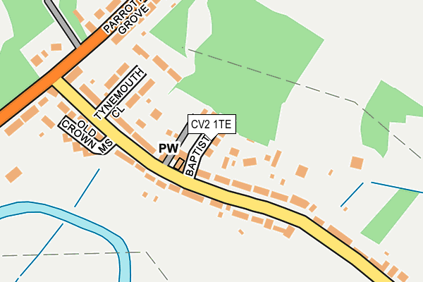 CV2 1TE map - OS OpenMap – Local (Ordnance Survey)