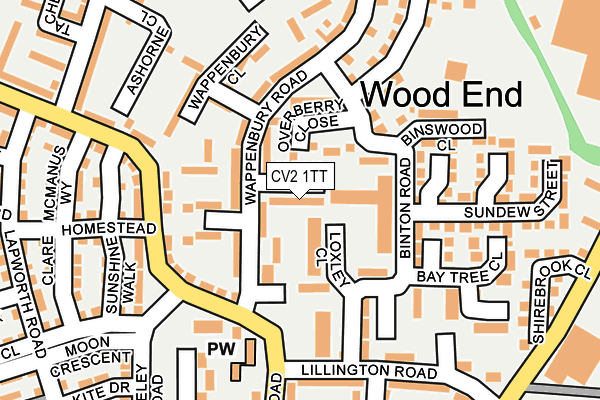 CV2 1TT map - OS OpenMap – Local (Ordnance Survey)