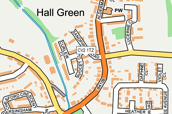 CV2 1TZ map - OS OpenMap – Local (Ordnance Survey)