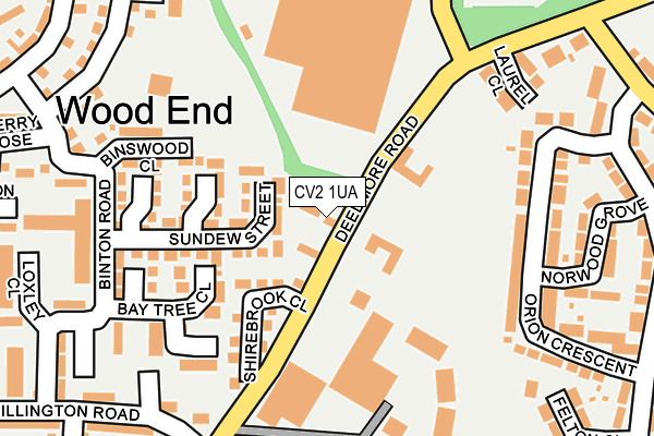 CV2 1UA map - OS OpenMap – Local (Ordnance Survey)