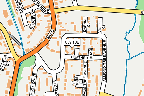 CV2 1UE map - OS OpenMap – Local (Ordnance Survey)