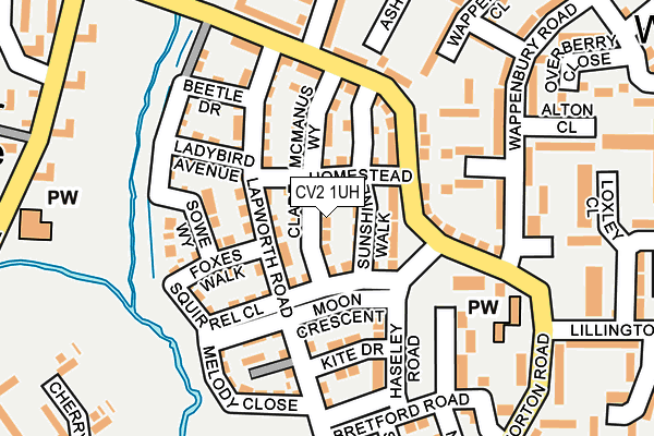 CV2 1UH map - OS OpenMap – Local (Ordnance Survey)