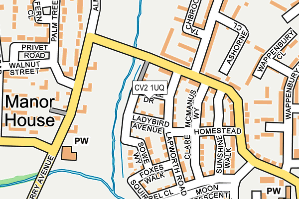 CV2 1UQ map - OS OpenMap – Local (Ordnance Survey)