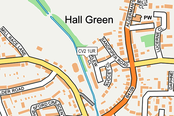 CV2 1UR map - OS OpenMap – Local (Ordnance Survey)