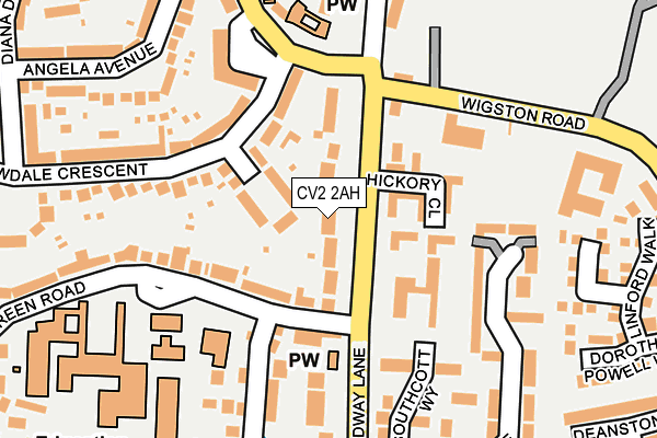 CV2 2AH map - OS OpenMap – Local (Ordnance Survey)