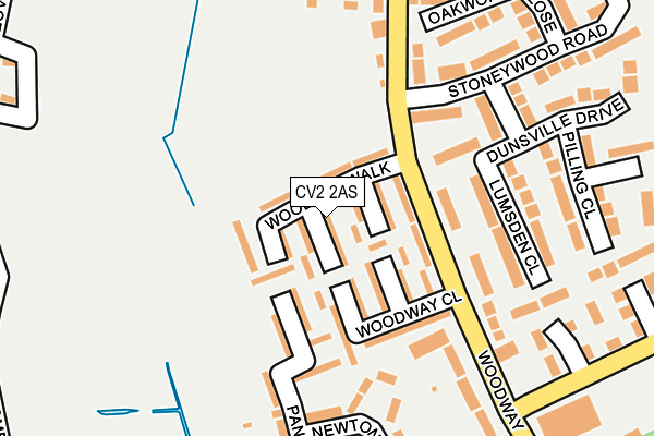 CV2 2AS map - OS OpenMap – Local (Ordnance Survey)