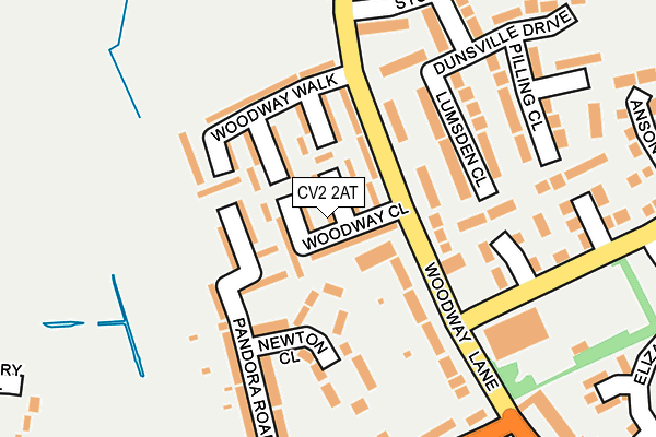 CV2 2AT map - OS OpenMap – Local (Ordnance Survey)
