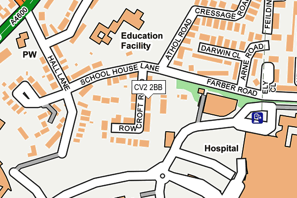 CV2 2BB map - OS OpenMap – Local (Ordnance Survey)