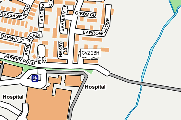 CV2 2BH map - OS OpenMap – Local (Ordnance Survey)