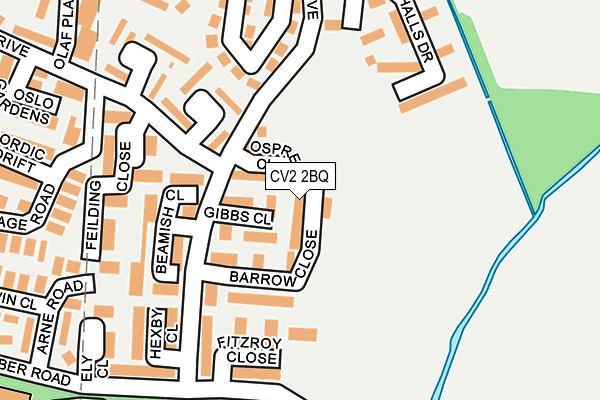 CV2 2BQ map - OS OpenMap – Local (Ordnance Survey)