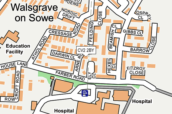 CV2 2BY map - OS OpenMap – Local (Ordnance Survey)