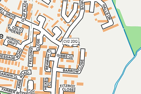 CV2 2DQ map - OS OpenMap – Local (Ordnance Survey)