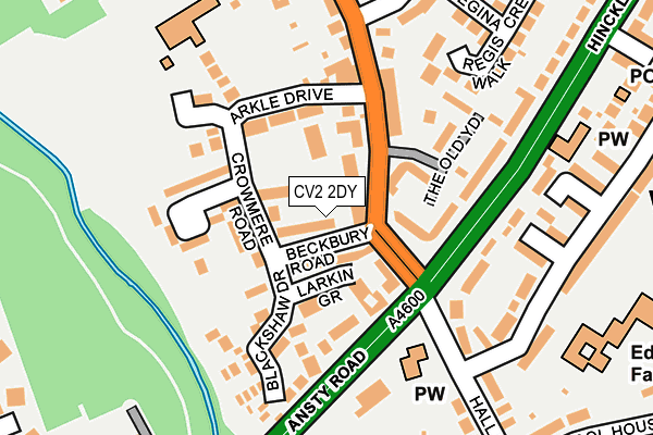 CV2 2DY map - OS OpenMap – Local (Ordnance Survey)