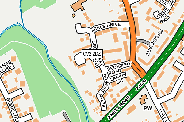 CV2 2DZ map - OS OpenMap – Local (Ordnance Survey)