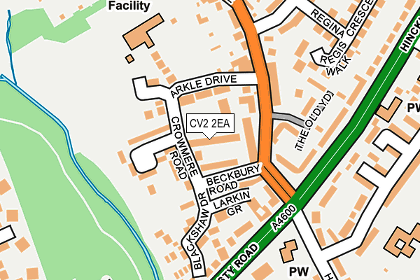 CV2 2EA map - OS OpenMap – Local (Ordnance Survey)