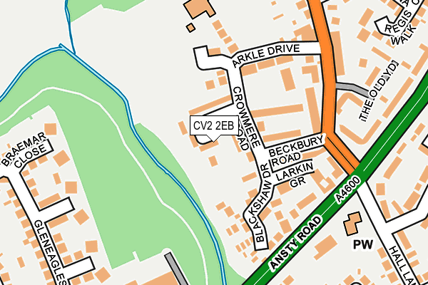 CV2 2EB map - OS OpenMap – Local (Ordnance Survey)