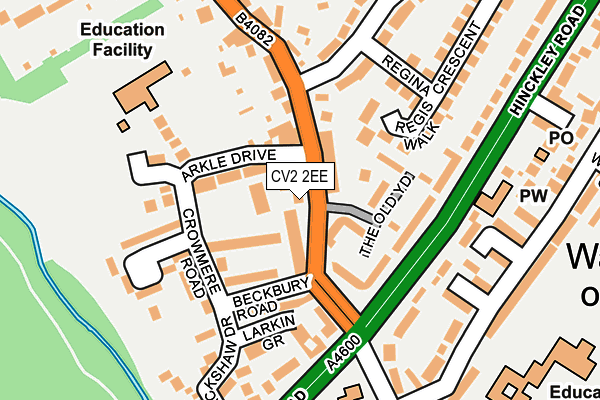 CV2 2EE map - OS OpenMap – Local (Ordnance Survey)