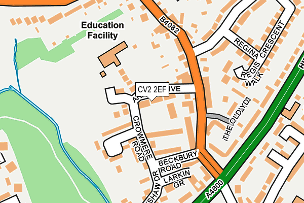 CV2 2EF map - OS OpenMap – Local (Ordnance Survey)