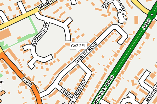 CV2 2EL map - OS OpenMap – Local (Ordnance Survey)