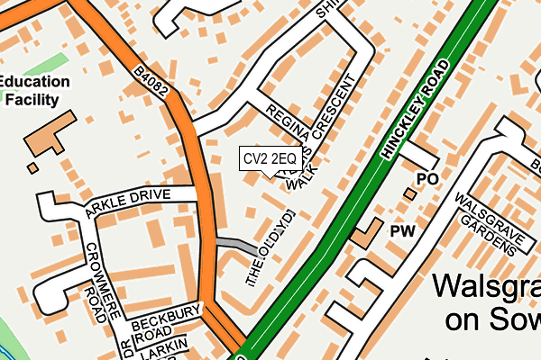 CV2 2EQ map - OS OpenMap – Local (Ordnance Survey)