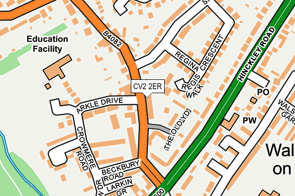 CV2 2ER map - OS OpenMap – Local (Ordnance Survey)