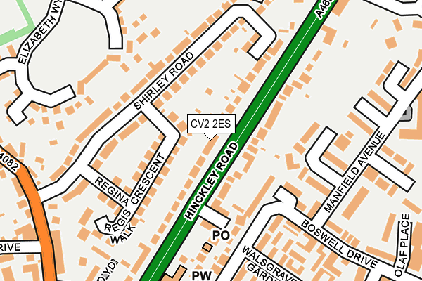 CV2 2ES map - OS OpenMap – Local (Ordnance Survey)