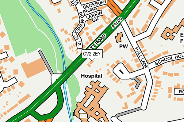 CV2 2EY map - OS OpenMap – Local (Ordnance Survey)