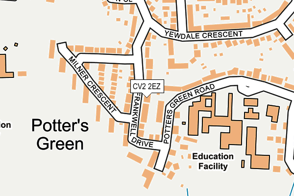 CV2 2EZ map - OS OpenMap – Local (Ordnance Survey)