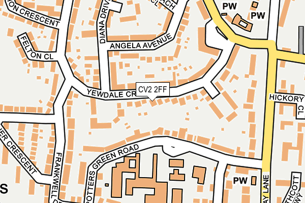 CV2 2FF map - OS OpenMap – Local (Ordnance Survey)