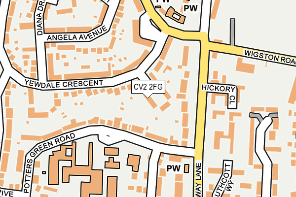 CV2 2FG map - OS OpenMap – Local (Ordnance Survey)