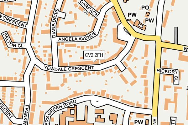 CV2 2FH map - OS OpenMap – Local (Ordnance Survey)