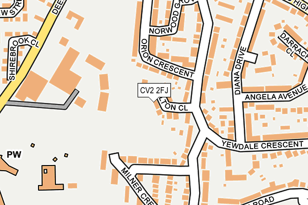 CV2 2FJ map - OS OpenMap – Local (Ordnance Survey)