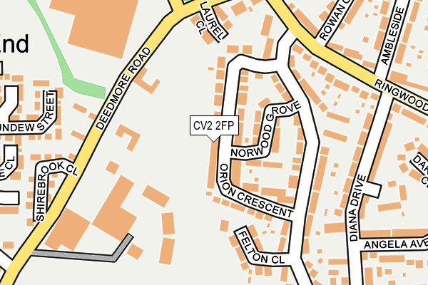 CV2 2FP map - OS OpenMap – Local (Ordnance Survey)