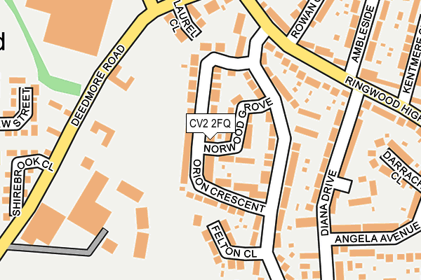 CV2 2FQ map - OS OpenMap – Local (Ordnance Survey)