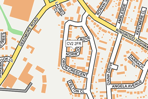 CV2 2FR map - OS OpenMap – Local (Ordnance Survey)