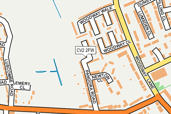 CV2 2FW map - OS OpenMap – Local (Ordnance Survey)