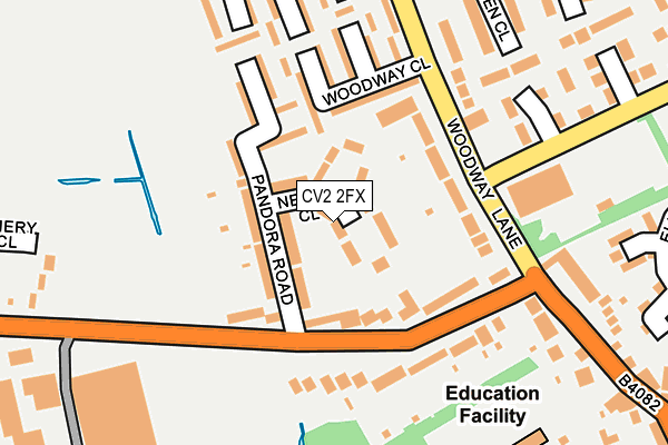 CV2 2FX map - OS OpenMap – Local (Ordnance Survey)