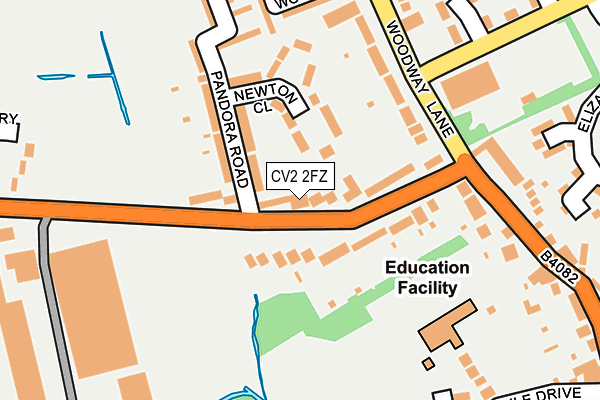 CV2 2FZ map - OS OpenMap – Local (Ordnance Survey)