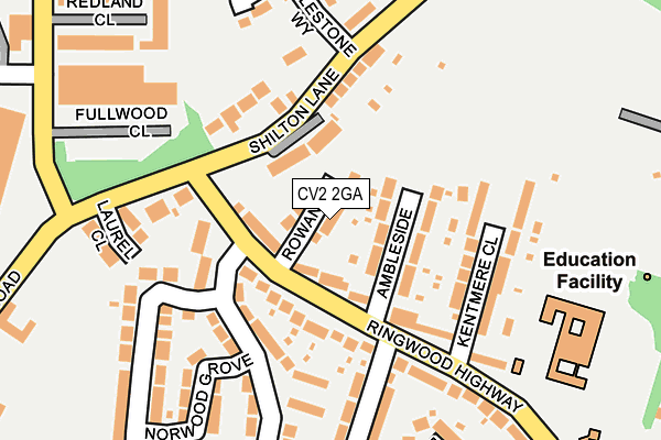 CV2 2GA map - OS OpenMap – Local (Ordnance Survey)