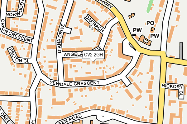 CV2 2GH map - OS OpenMap – Local (Ordnance Survey)