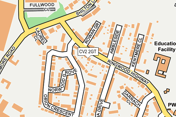 CV2 2GT map - OS OpenMap – Local (Ordnance Survey)