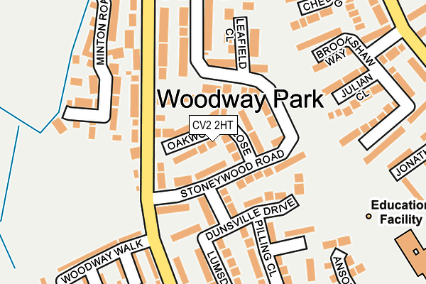 CV2 2HT map - OS OpenMap – Local (Ordnance Survey)