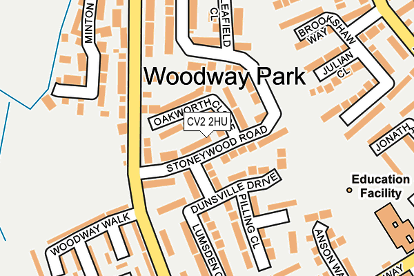 CV2 2HU map - OS OpenMap – Local (Ordnance Survey)