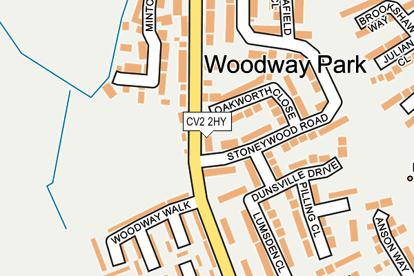 CV2 2HY map - OS OpenMap – Local (Ordnance Survey)