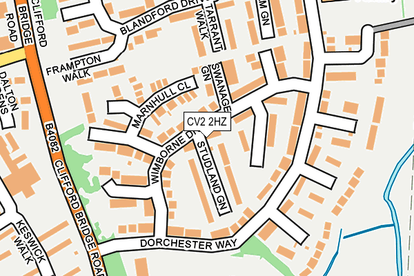 CV2 2HZ map - OS OpenMap – Local (Ordnance Survey)