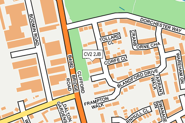 CV2 2JB map - OS OpenMap – Local (Ordnance Survey)