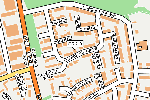 CV2 2JD map - OS OpenMap – Local (Ordnance Survey)